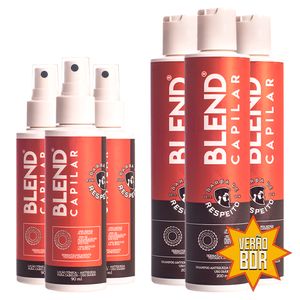 Blend Capilar - Tônico Pró Crescimento (90ml) + Shampoo Antiqueda (200 ml) - 03 meses